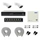 Pack PNI House IP816 NVR avec 2 caméras PNI IP740 4MP, source, commutateur, câbles, fiches et répartiteurs