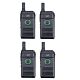 Kit de 4 stations radio portables PNI PMR R10 PRO, 446MHz, 0,5W, 16 canaux programmables, 16 PMR et 50 tonalités CTCSS et 104 DCS