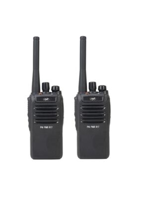 Kit de 2 stations radio portables PNI PMR R17 446MHz, 0,5W, 16 canaux PMR et 50 tonalités CTCSS et 104 DCS, programmables, Li-Ion