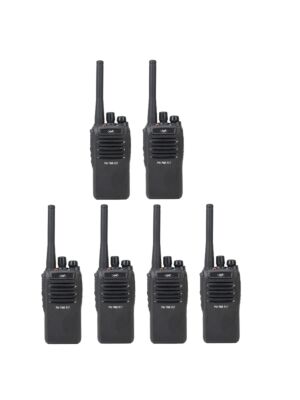 Kit de 6 stations radio portables PNI PMR R17 446MHz, 0,5W, 16 canaux PMR et 50 tonalités CTCSS et 104 DCS, programmables, Li-Ion