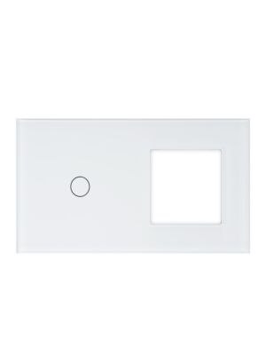 PNI SH611 double cadre en verre pour interrupteur et prise, blanc