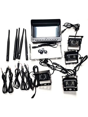 Kit de vidéosurveillance sans fil PNI TRK506 pour camion DVR avec moniteur LCD et 4 caméras