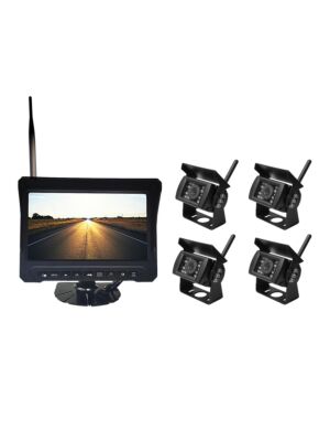 Kit de vidéosurveillance sans fil PNI TRK504 pour camion DVR avec moniteur LCD et 4 caméras