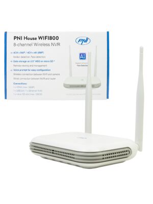 Pack NVR sans fil PNI House WIFI800 et carte microSD de 128 Go