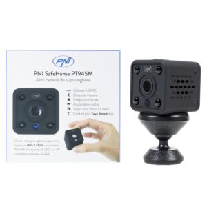 Ensemble de mini caméra de surveillance WiFi PNI SafeHome PT945M 1080P, contrôle intelligent Tuya + carte mémoire Micro