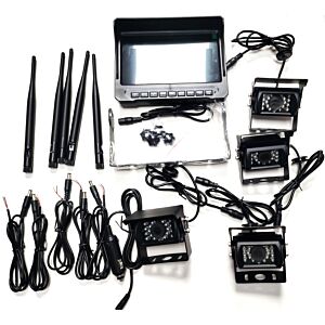 Kit de vidéosurveillance sans fil PNI TRK506 pour camion DVR avec moniteur LCD et 4 caméras